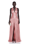 Uranie Pink Gathered Maxi Dress