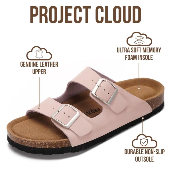 Women's | 100% Genuine Leather Womens Sandals | Memory Foam | Lightweight | Non-Slip - Venita