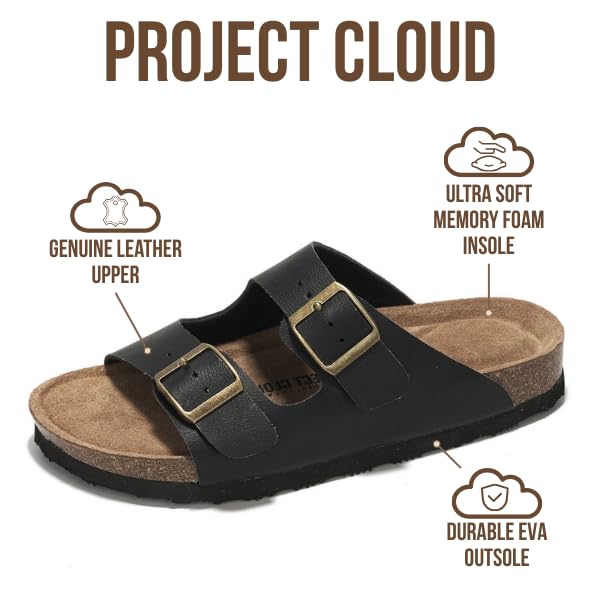 Women's | 100% Genuine Leather Womens Sandals | Memory Foam | Lightweight | Non-Slip - Venita