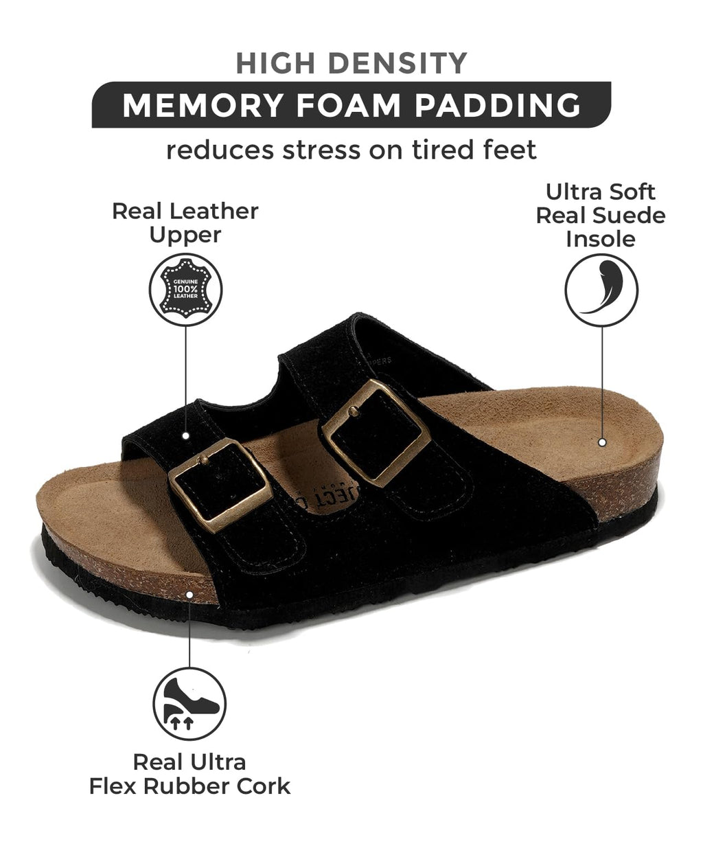 Women's | 100% Genuine Leather Womens Sandals | Memory Foam | Lightweight | Non-Slip - Venita