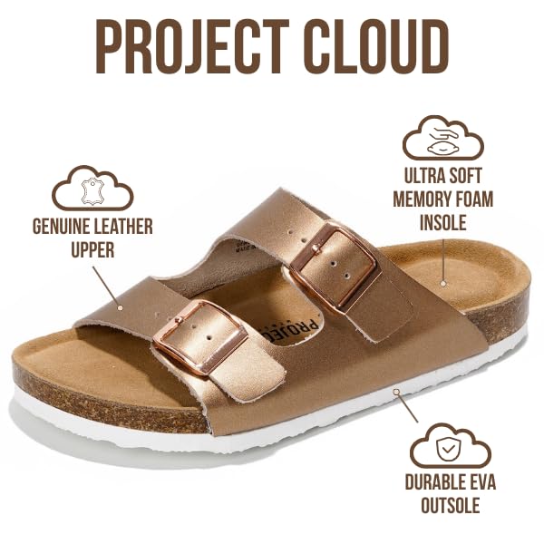 Women's | 100% Genuine Leather Womens Sandals | Memory Foam | Lightweight | Non-Slip - Venita