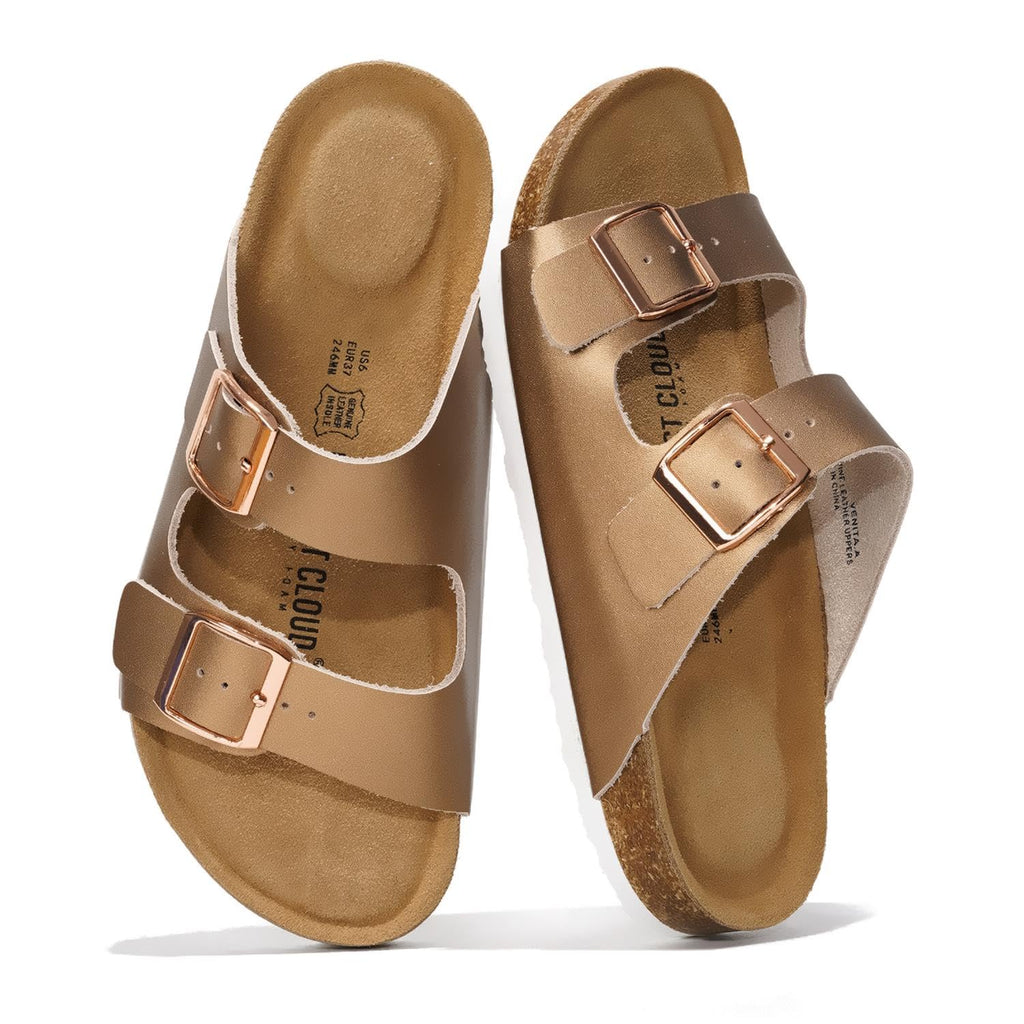 Women's | 100% Genuine Leather Womens Sandals | Memory Foam | Lightweight | Non-Slip - Venita