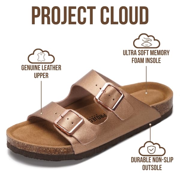 Women's | 100% Genuine Leather Womens Sandals | Memory Foam | Lightweight | Non-Slip - Venita