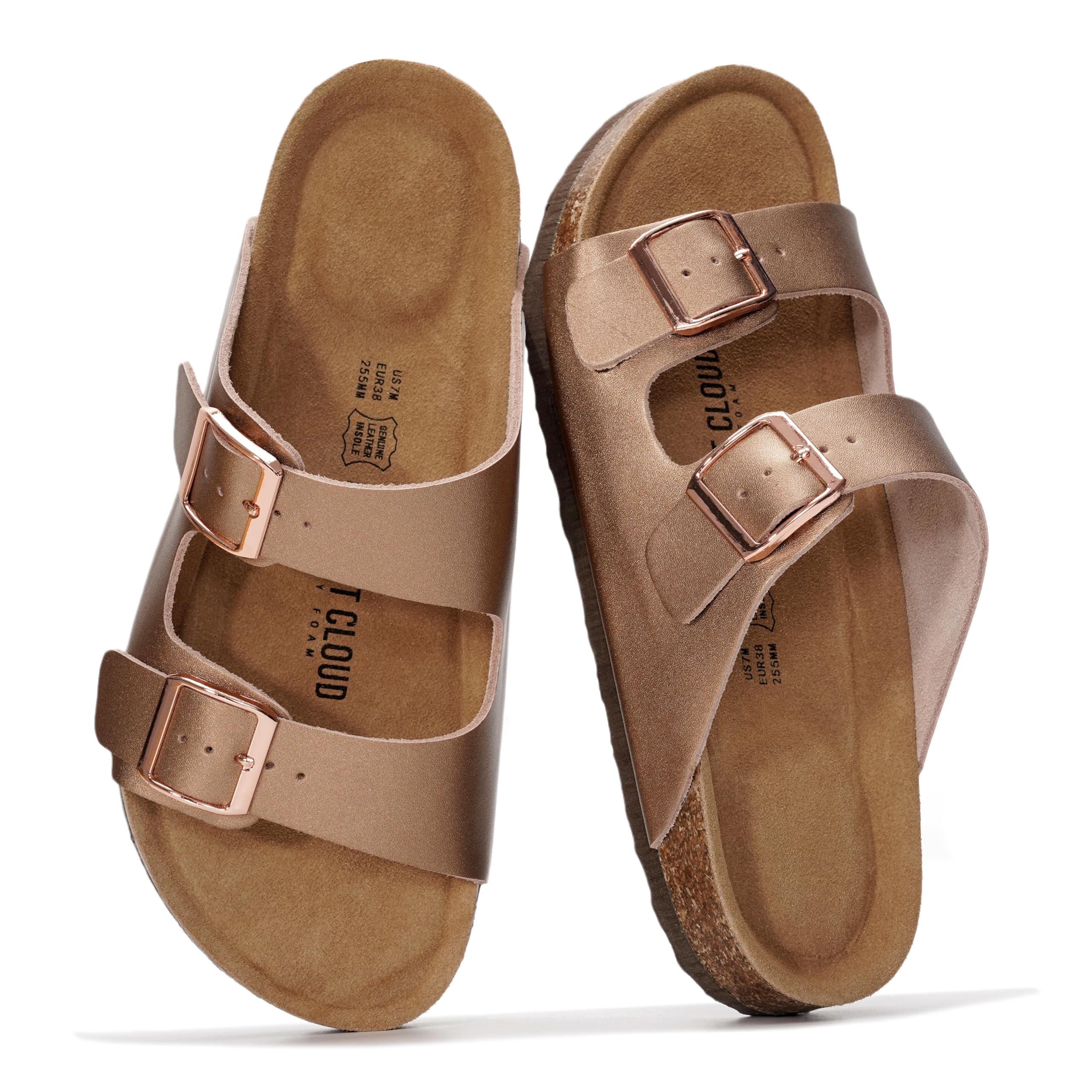 Women's | 100% Genuine Leather Womens Sandals | Memory Foam | Lightweight | Non-Slip - Venita