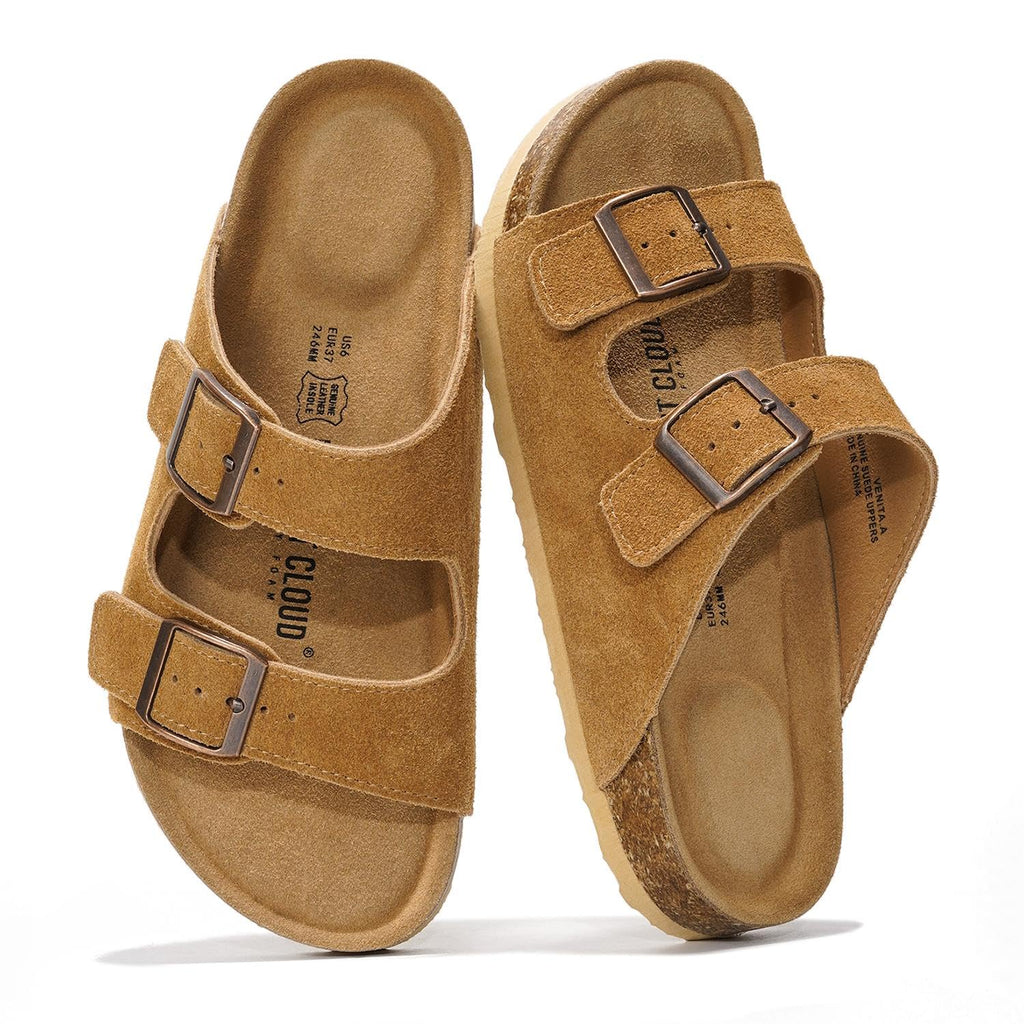 Women's | 100% Genuine Leather Womens Sandals | Memory Foam | Lightweight | Non-Slip - Venita