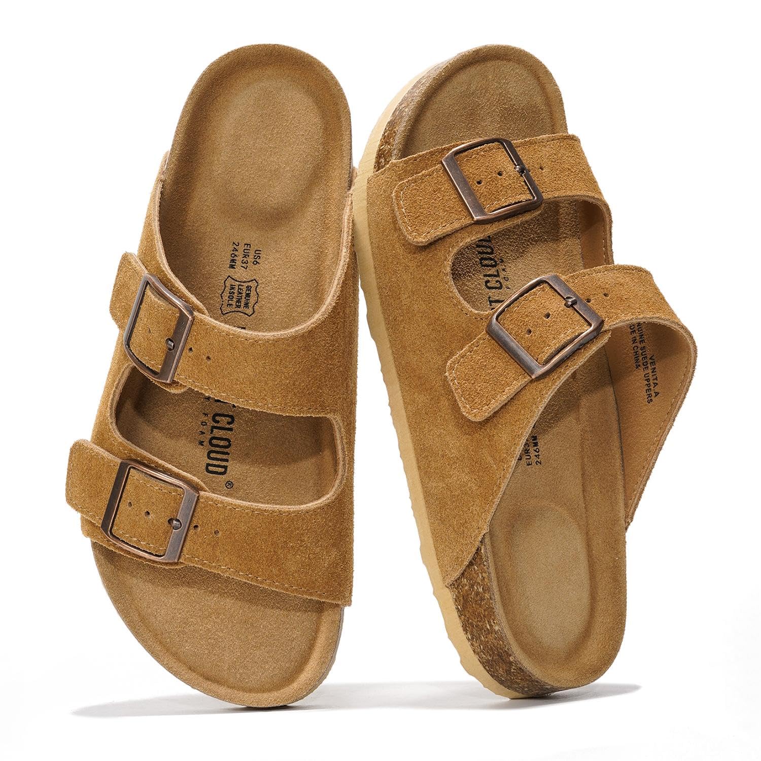 Women's | 100% Genuine Leather Womens Sandals | Memory Foam | Lightweight | Non-Slip - Venita