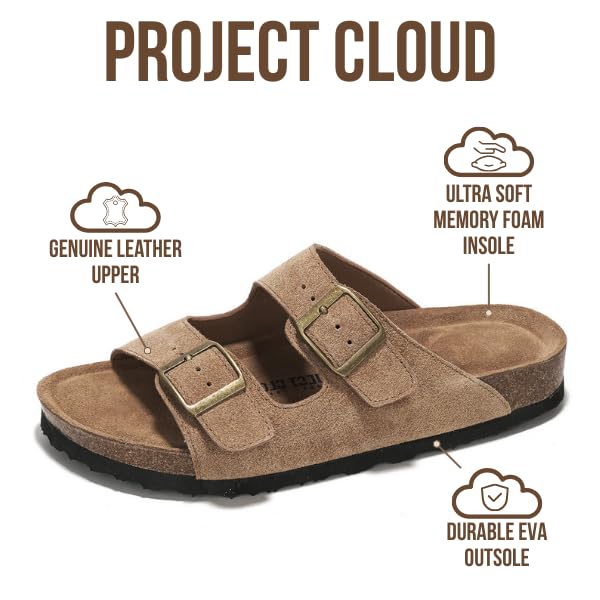 Women's | 100% Genuine Leather Womens Sandals | Memory Foam | Lightweight | Non-Slip - Venita
