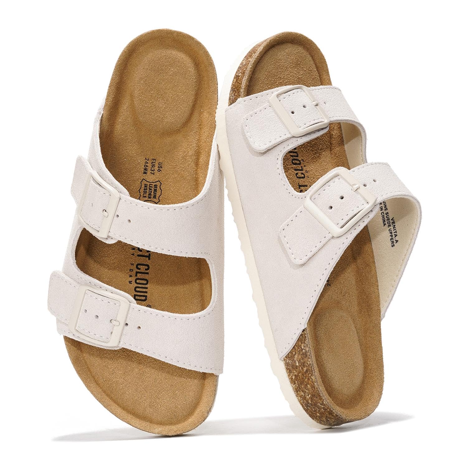 Women's | 100% Genuine Leather Womens Sandals | Memory Foam | Lightweight | Non-Slip - Venita