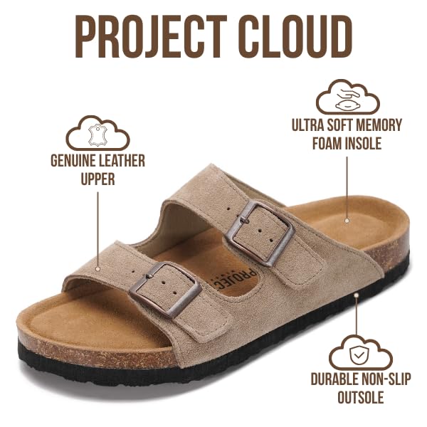 Women's | 100% Genuine Leather Womens Sandals | Memory Foam | Lightweight | Non-Slip - Venita