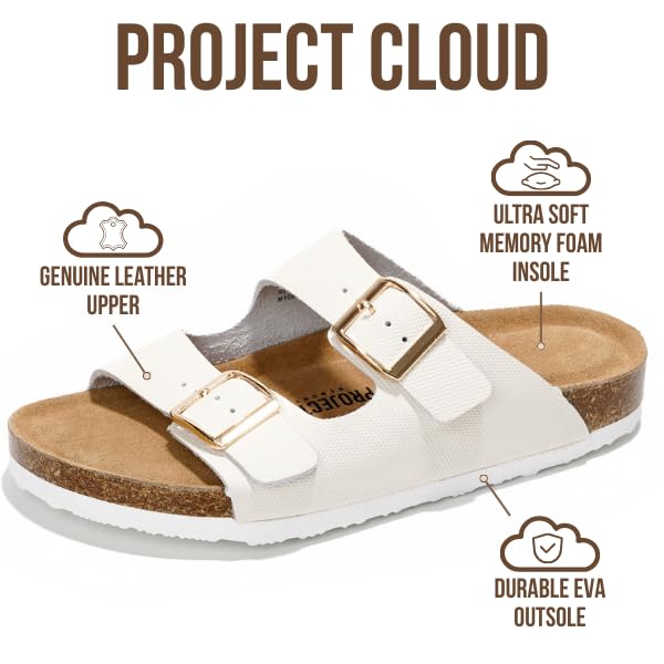 Women's | 100% Genuine Leather Womens Sandals | Memory Foam | Lightweight | Non-Slip - Venita