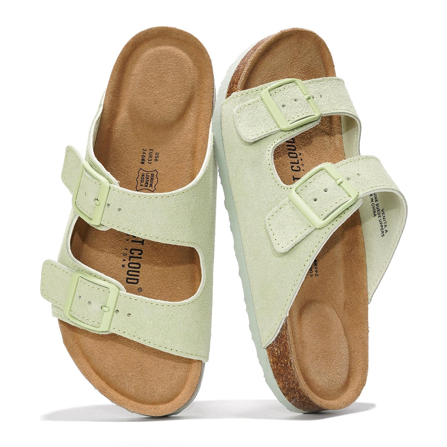 Women's | 100% Genuine Leather Womens Sandals | Memory Foam | Lightweight | Non-Slip - Venita