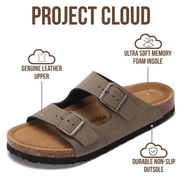 Women's | 100% Genuine Leather Womens Sandals | Memory Foam | Lightweight | Non-Slip - Venita