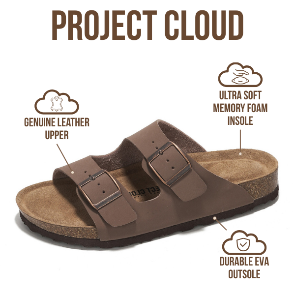 Women's | 100% Genuine Leather Womens Sandals | Memory Foam | Lightweight | Non-Slip - Venita
