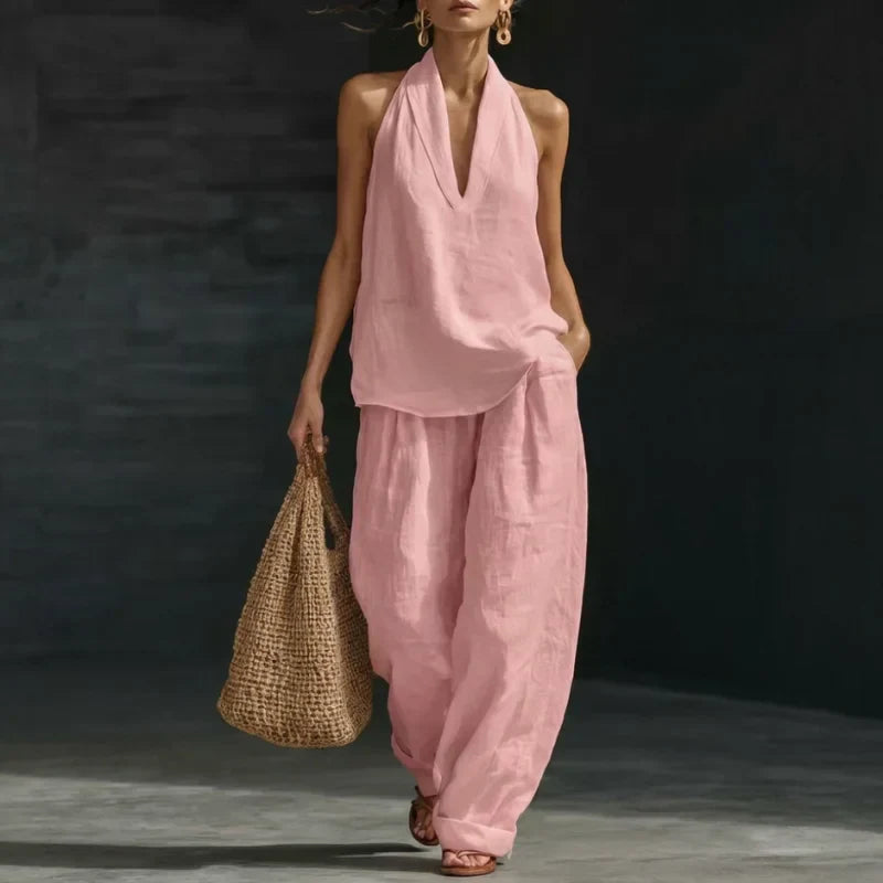 Ainhoa | Relaxed Tank Top and Wide-Leg Pants Co-Ord Set