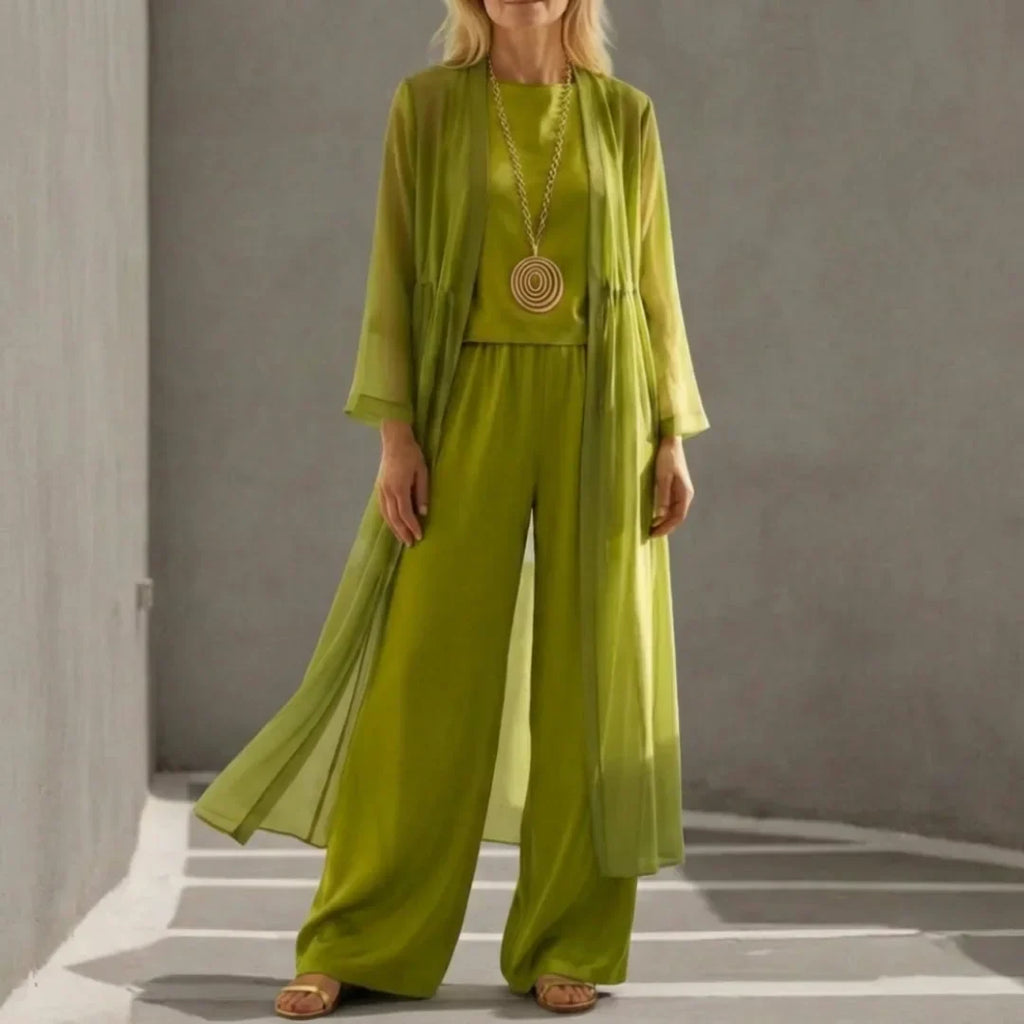 Elvira | Relaxed Drapey Tunic and Wide-Leg Pants Co-Ord Set