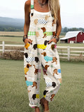 Grace | Playful Dog Print Jumpsuit