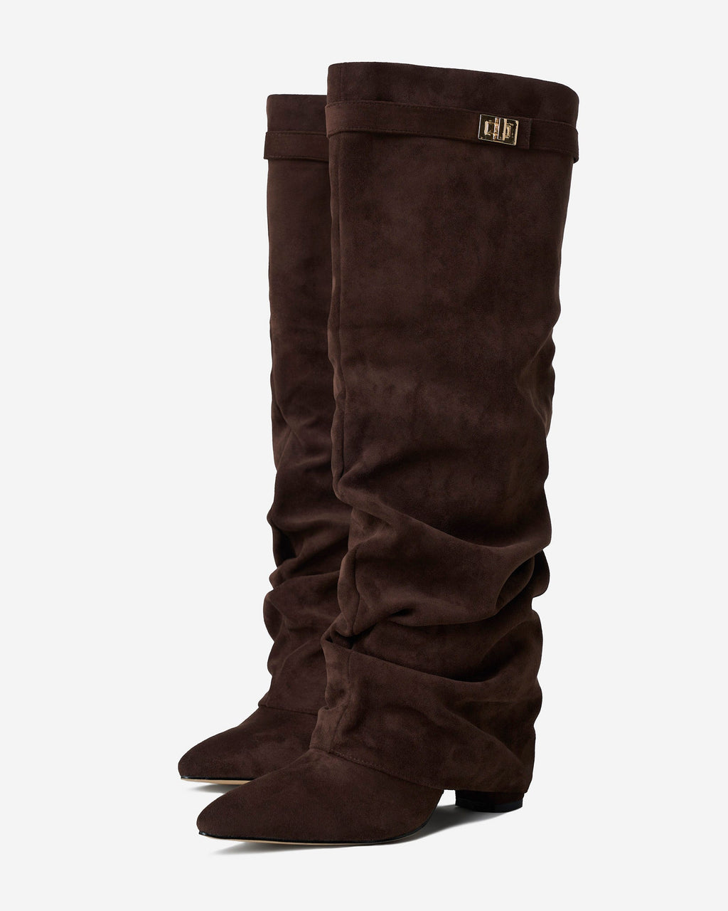 Lavista Slouchy Suede knee high boots - Dark Brown