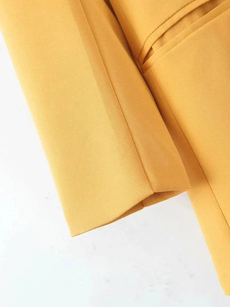 The Francesca Color Splice Long Sleeve Blazer - Luxe Atire