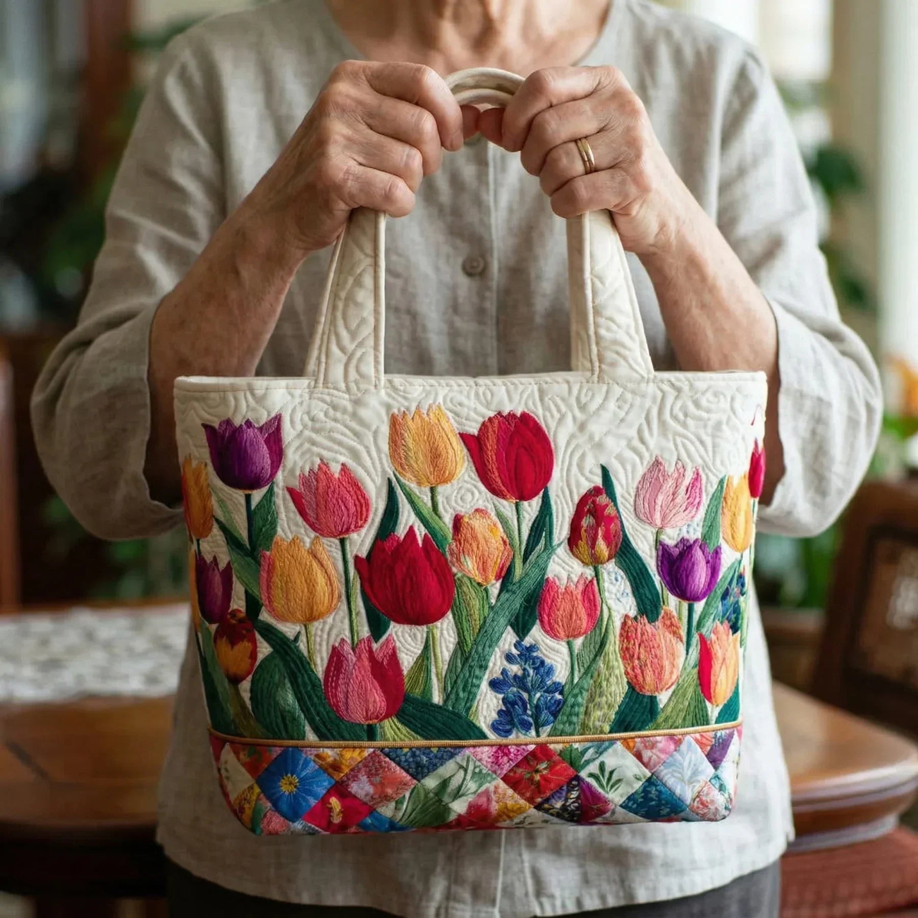 Handcrafted Bag | Tulips
