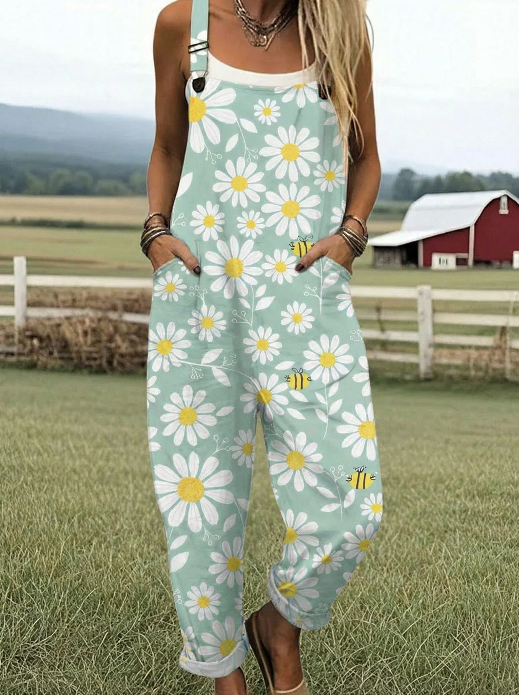 LS™ | Relaxed Fit Printed Dungarees