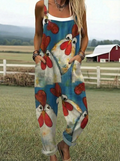 LS™ | Printed Vintage Style Overalls