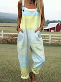 Peyton | Pastel Plaid Overalls