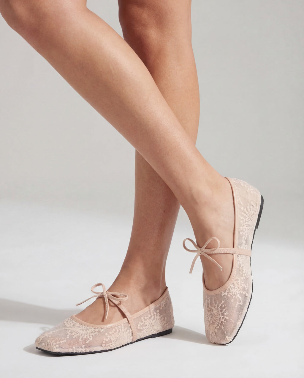 Lace Ballerina Flat - Pink