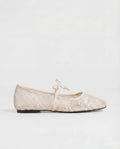 Lace Ballerina Flat - White