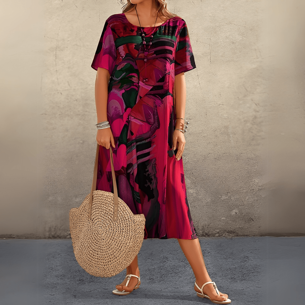 JOELLE | FLORAL DRESS IN A LIGHT AND ELEGANT STYLE - Rossis Family Boutique Miami