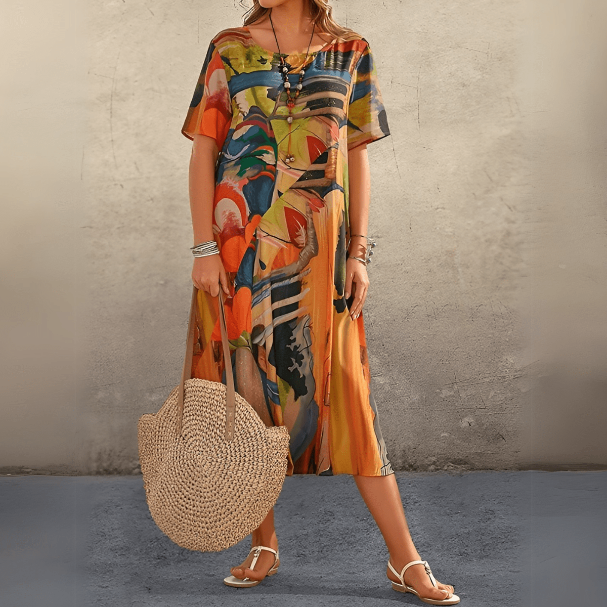 JOELLE | FLORAL DRESS IN A LIGHT AND ELEGANT STYLE - Rossis Family Boutique Miami