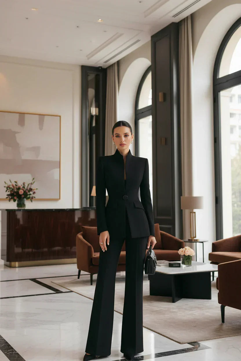GIA | Blazer and Palazzo Pants Set