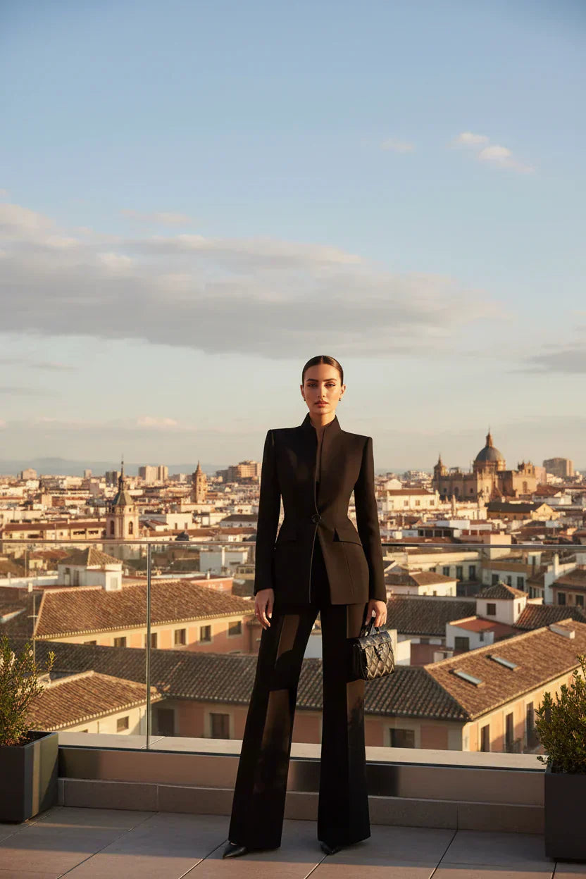 GIA | Blazer and Palazzo Pants Set