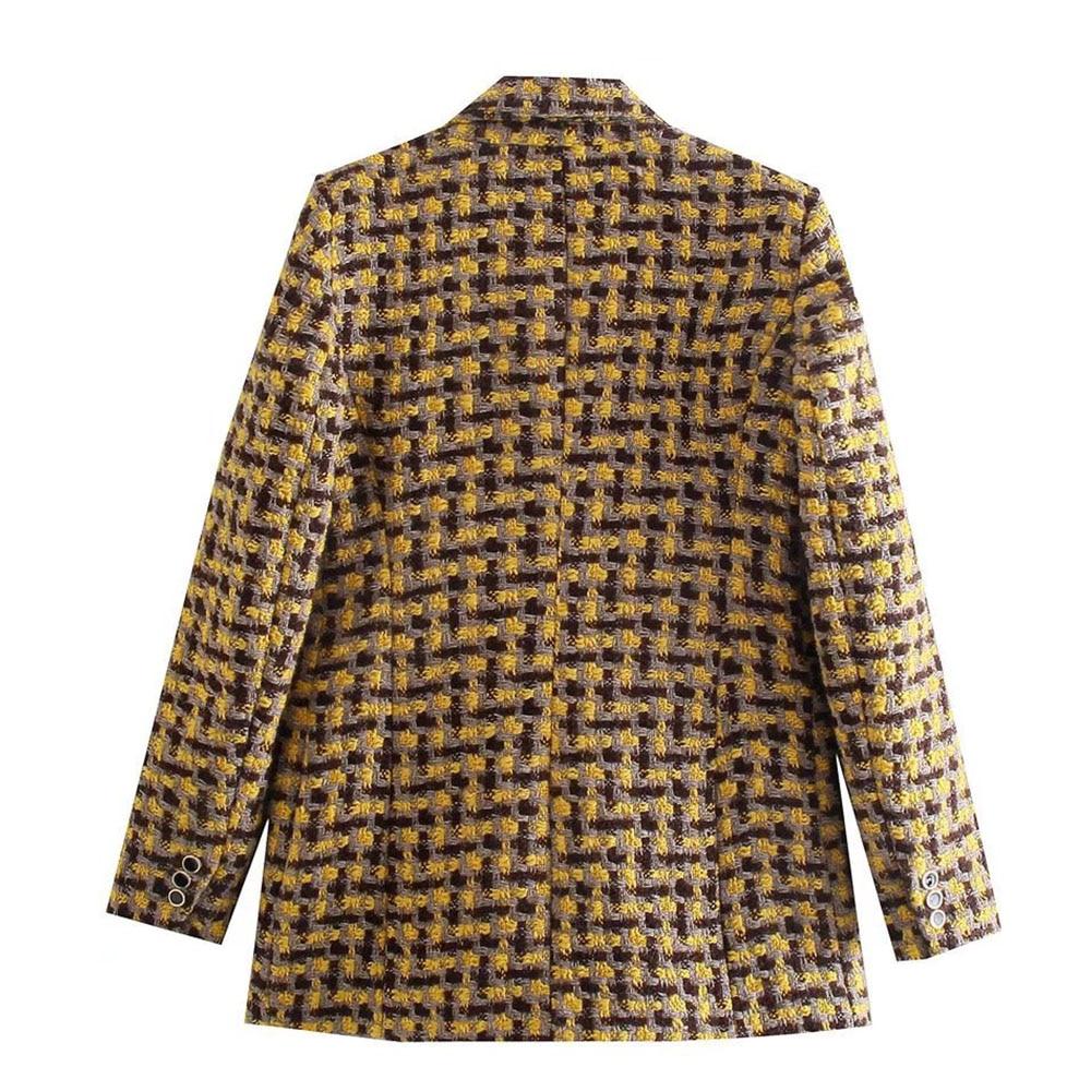 The Logan Houndstooth Long Sleeve Blazer - Luxe Atire