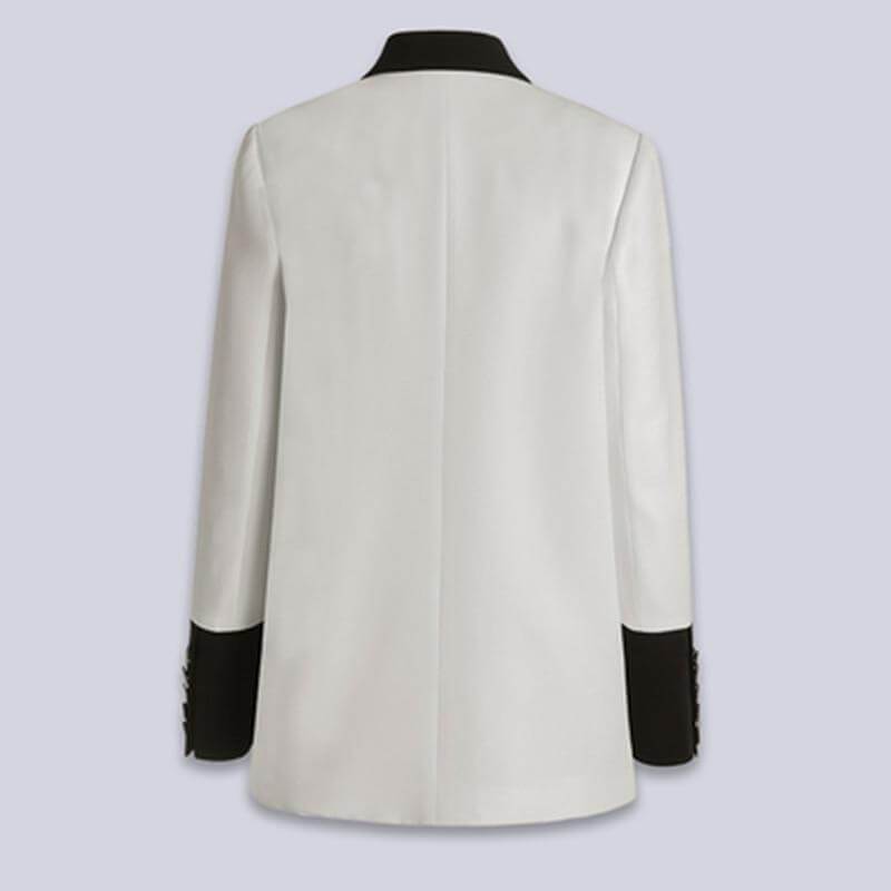 Madame Women's Double - Breasted Blazer - Button, Elegant - Luxe Atire