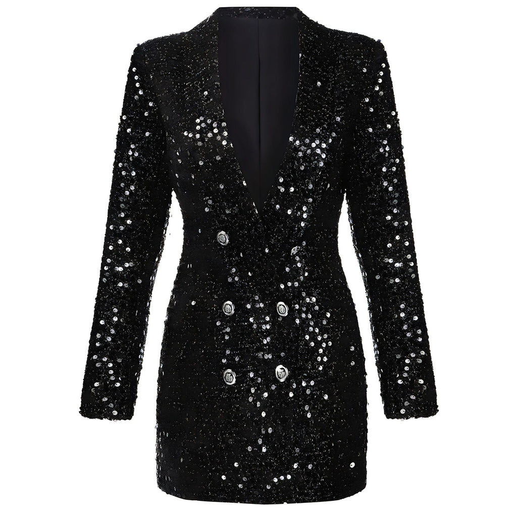 Robinson Sequin Blazer Women - Double - Breasted, Slim Fit - Luxe Atire