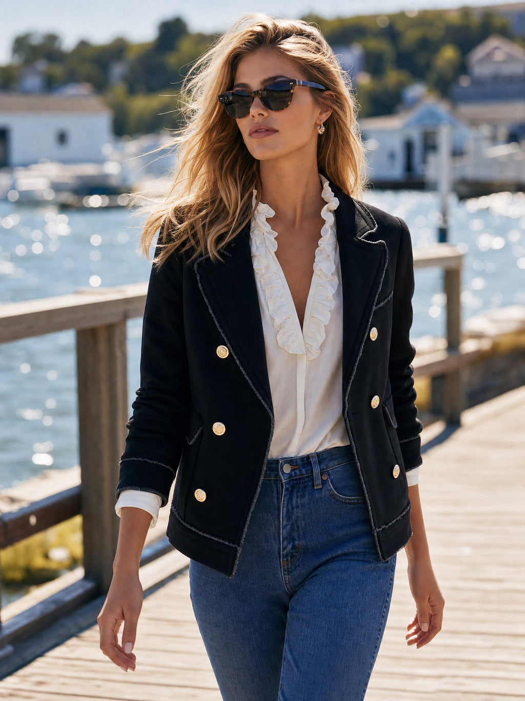 French Blazer Soft Tailoring Jacket Outerwear