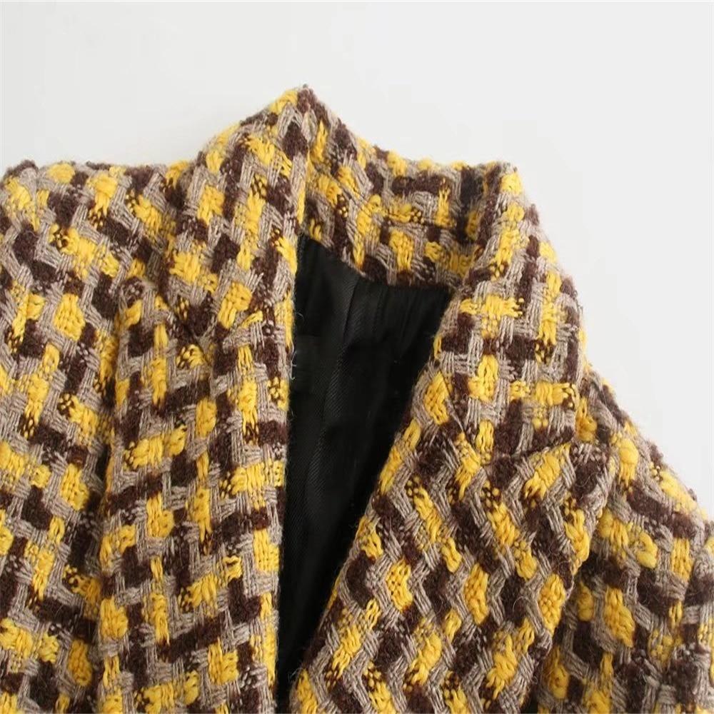 The Logan Houndstooth Long Sleeve Blazer - Luxe Atire