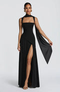 ZAFIRA | Long Lacquered-Effect Dress