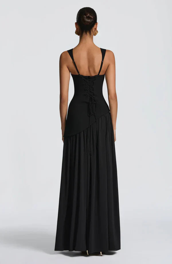 ZAFIRA | Long Lacquered-Effect Dress