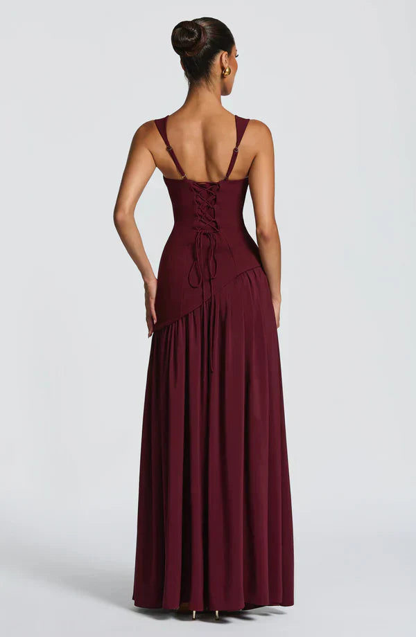 ZAFIRA | Long Lacquered-Effect Dress