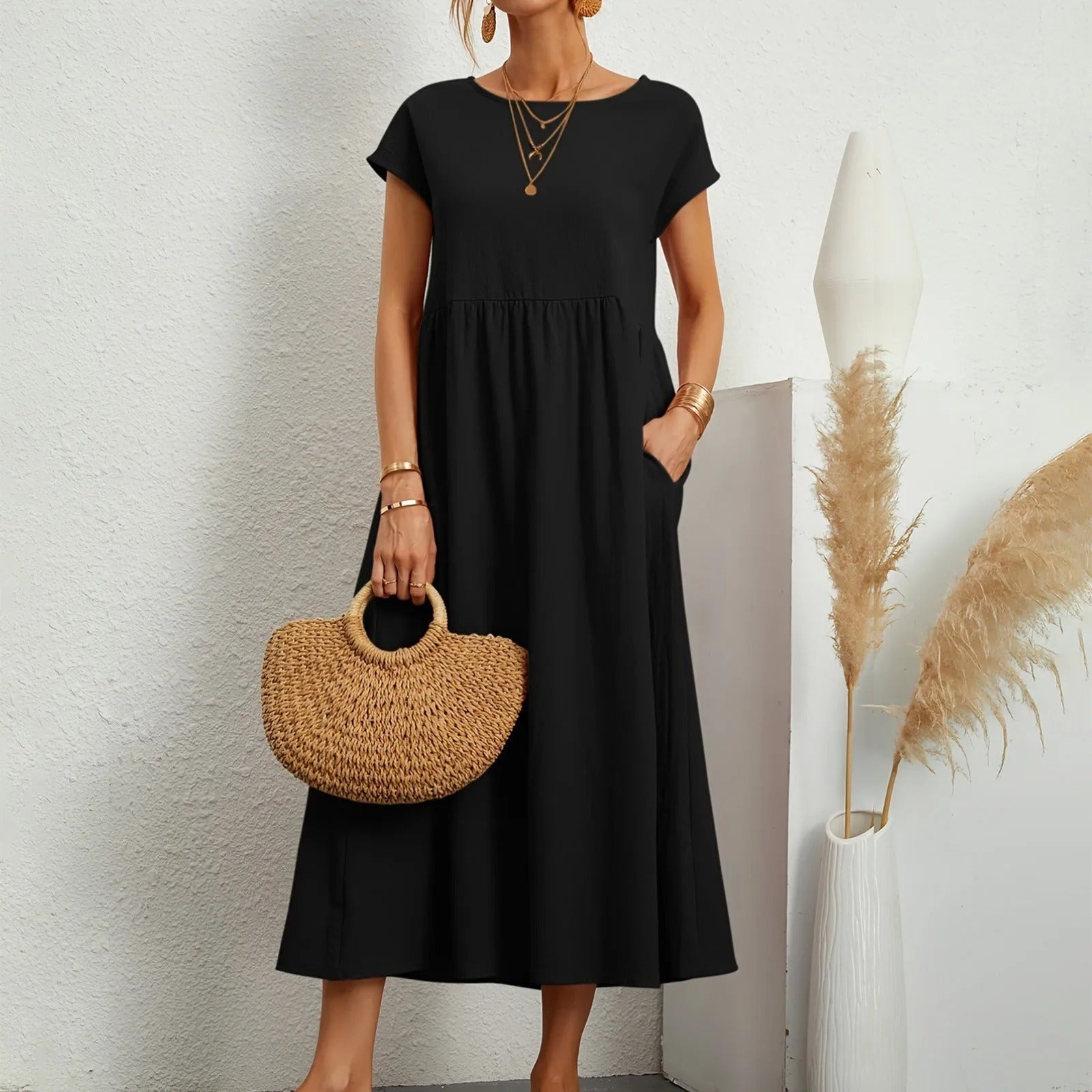 CATHERINE | ELEGANT ESSENTIAL DRESS - Rossis Family Boutique Miami