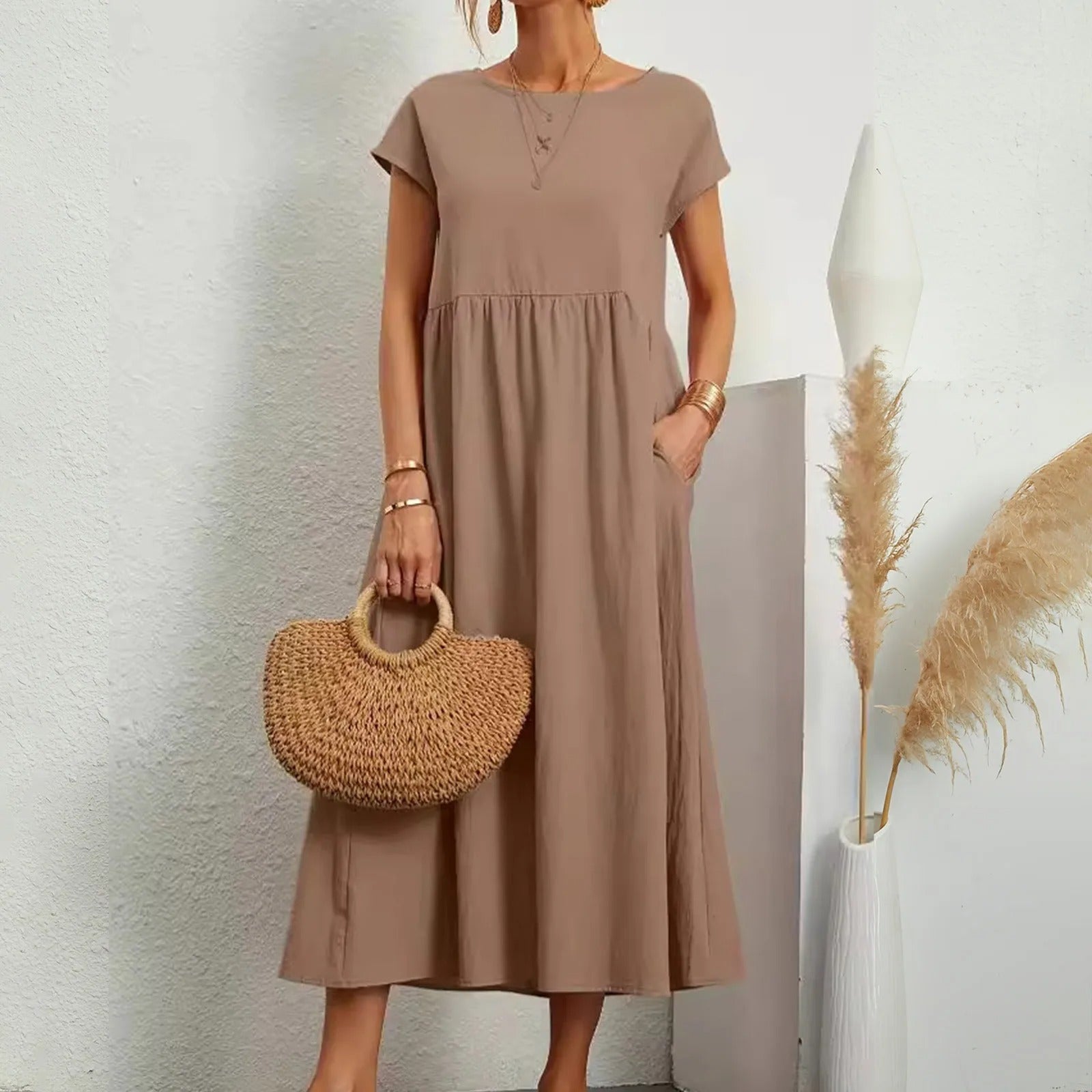 CATHERINE | ELEGANT ESSENTIAL DRESS - Rossis Family Boutique Miami