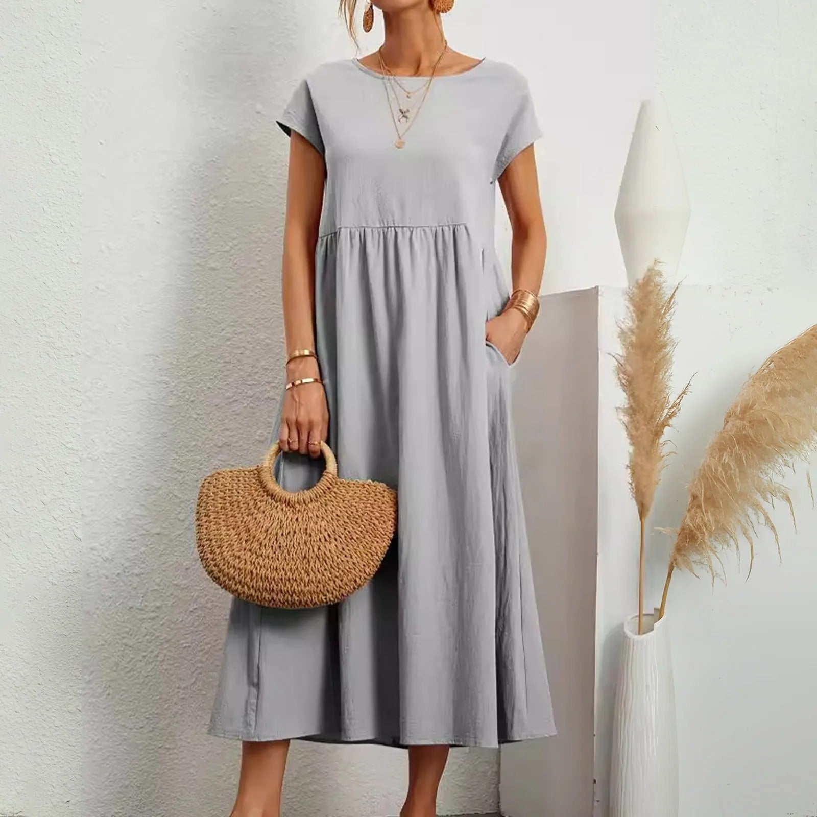 CATHERINE | ELEGANT ESSENTIAL DRESS - Rossis Family Boutique Miami