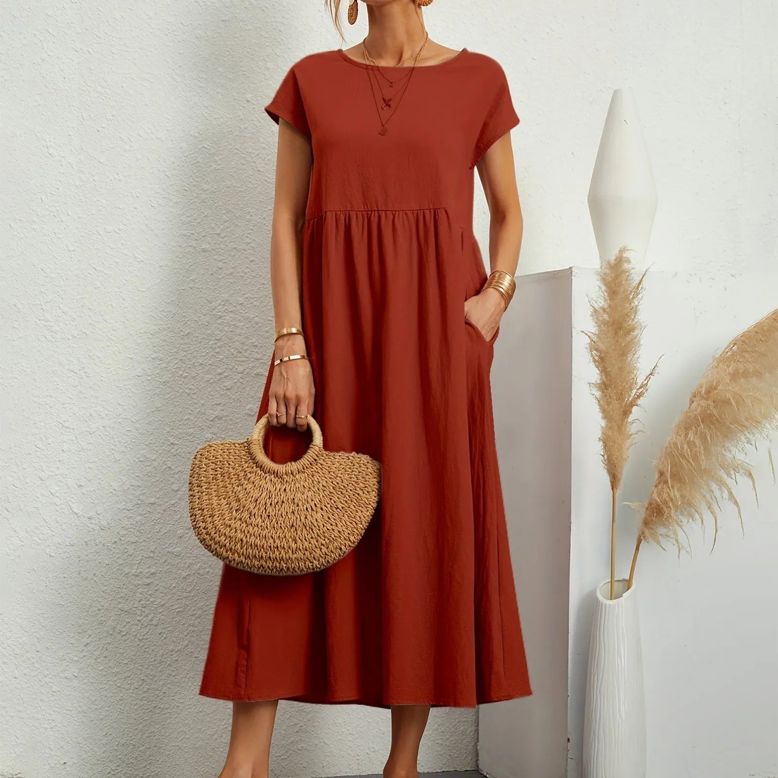 CATHERINE | ELEGANT ESSENTIAL DRESS - Rossis Family Boutique Miami