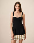 Black Knit Bodycon Mini Dress