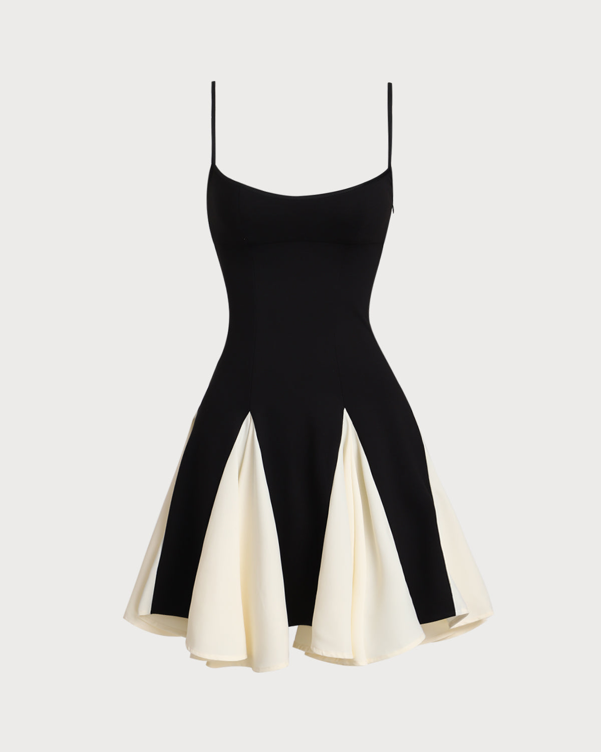 Black Contrast Mini Dress