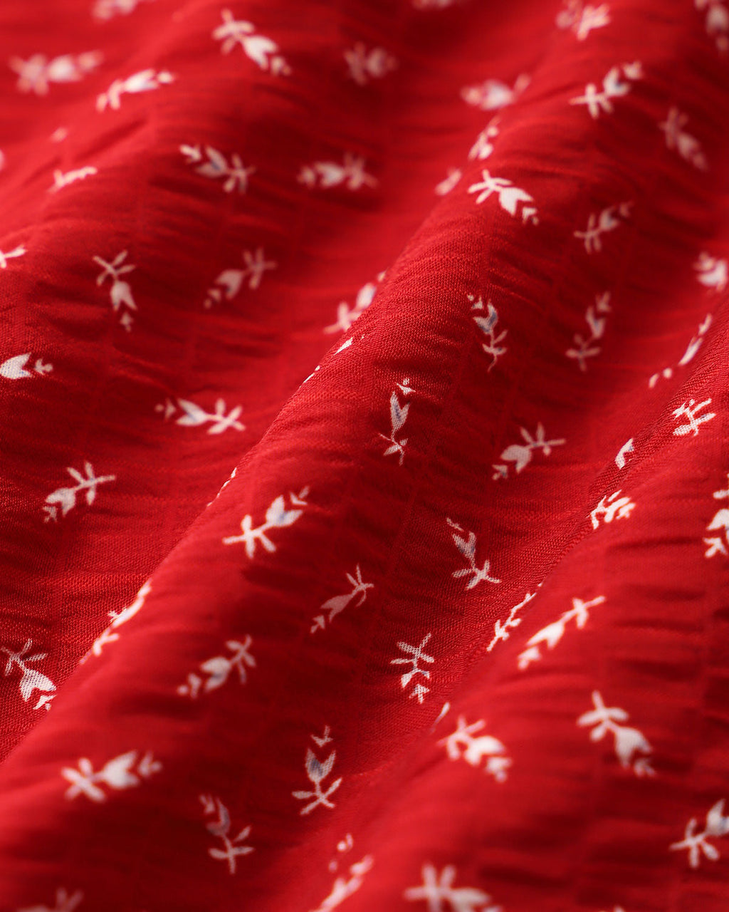 Red Floral Maxi Dress with V-Neck and Ruffles
