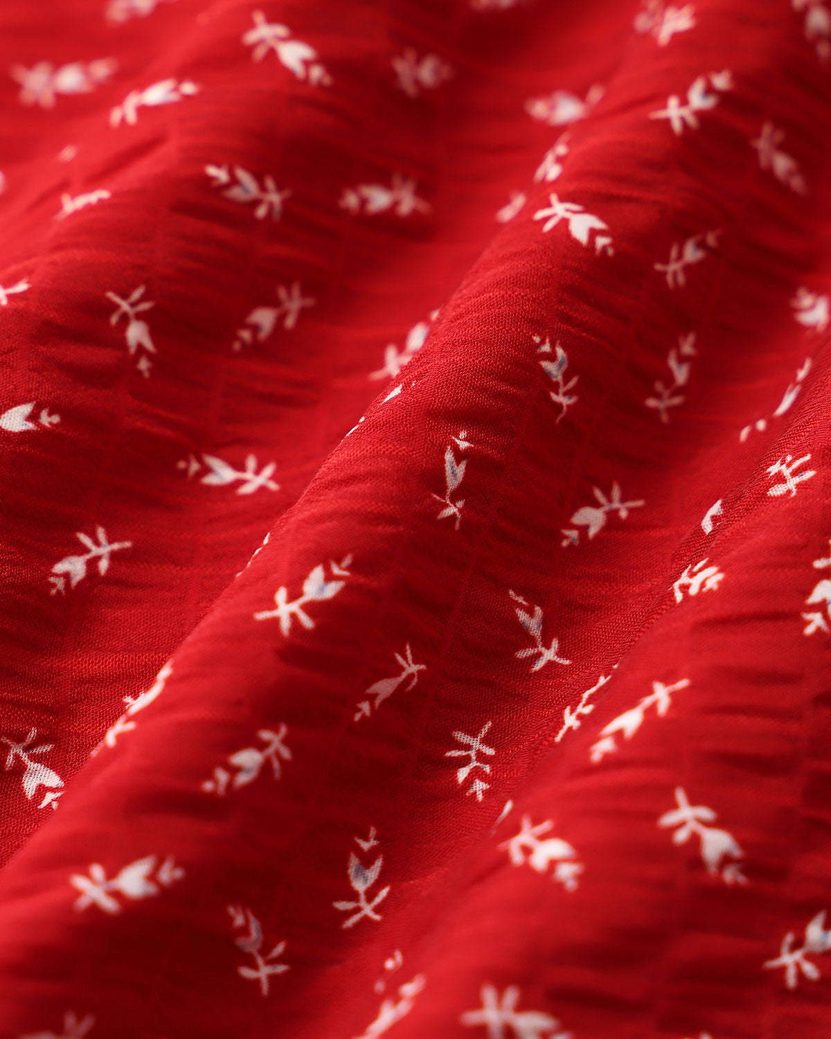 Red Floral Maxi Dress with V-Neck and Ruffles